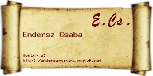 Endersz Csaba névjegykártya